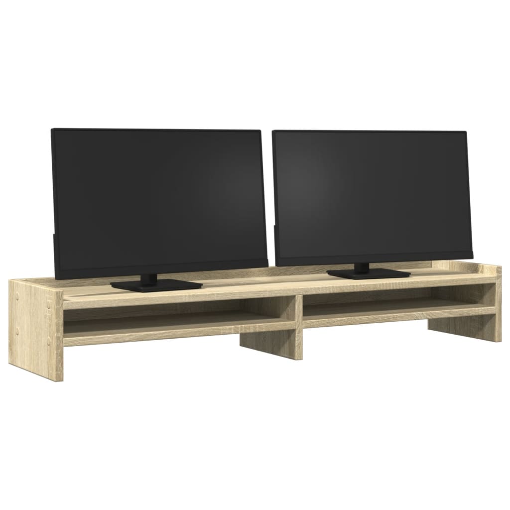 VidaXL Monitorstandaard 100x24x16 cm bewerkt hout sonoma eikenkleurig