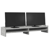 Vidaxl monitorstandaard 100x24x16 cm bewerkt hout betongrijs