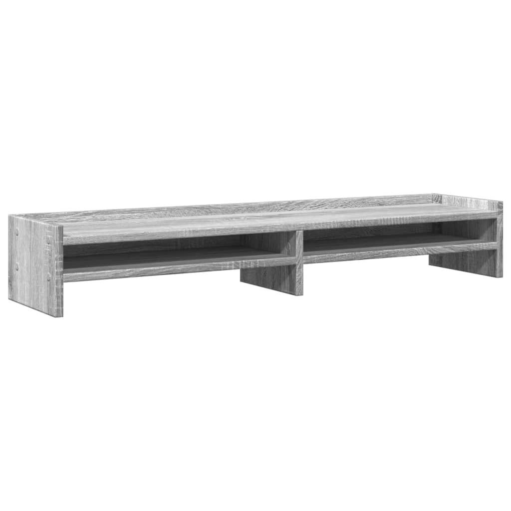 VidaXL Monitorstandaard 100x24x16 cm bewerkt hout grijs sonoma eiken