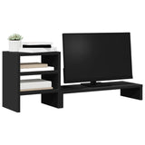 Support de moniteur Vidaxl avec Organisateur de bureau Bois Black