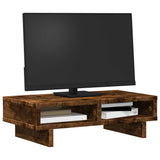 VidaXL Monitorstandaard 50x27x15 cm bewerkt hout gerookt eikenkleurig