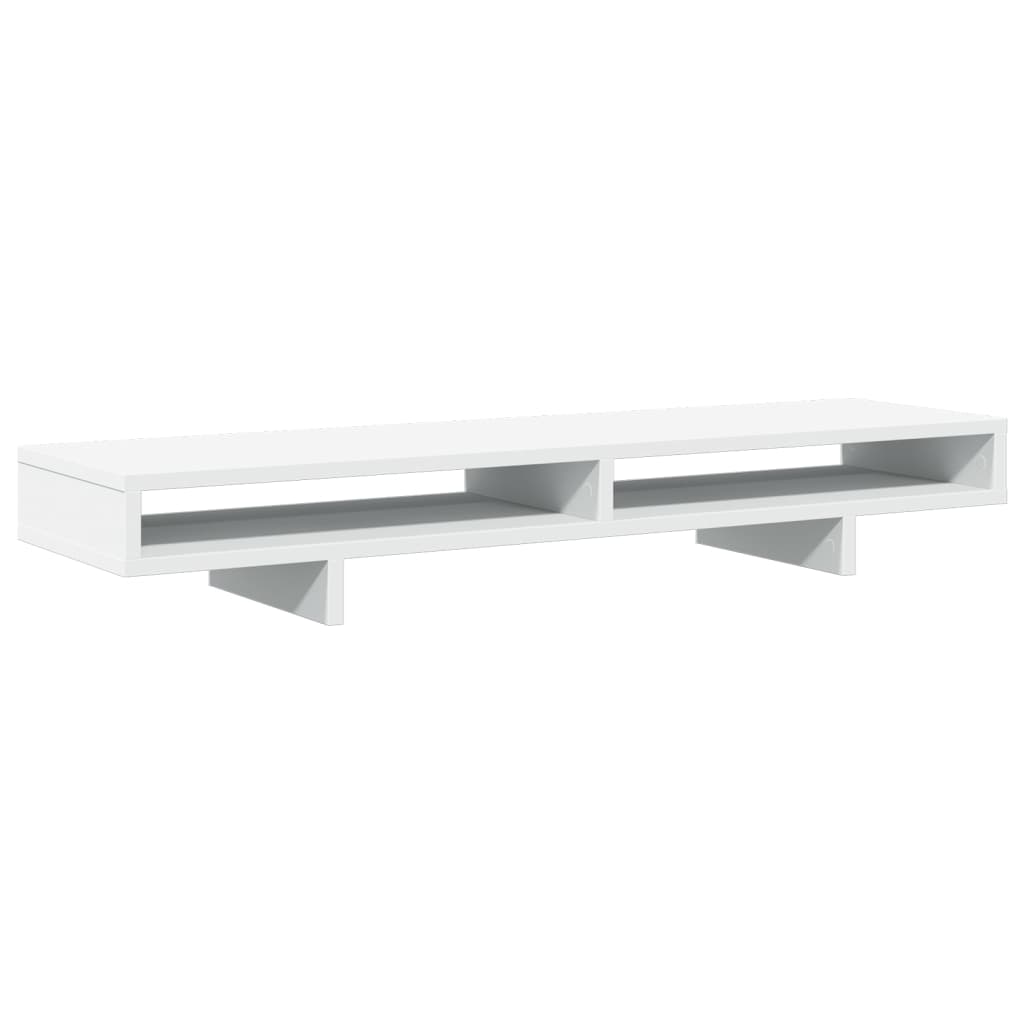 Vidaxl Monitor Standard 100x27x15 cm Bianco in legno elaborato