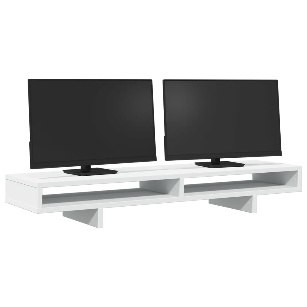 VidaXL Monitor standard 100x27x15 cm Processed wood white