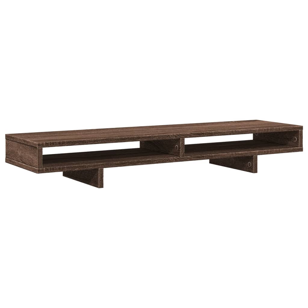 VidaXL Monitorstandaard 100x27x15 cm bewerkt hout bruin eikenkleurig