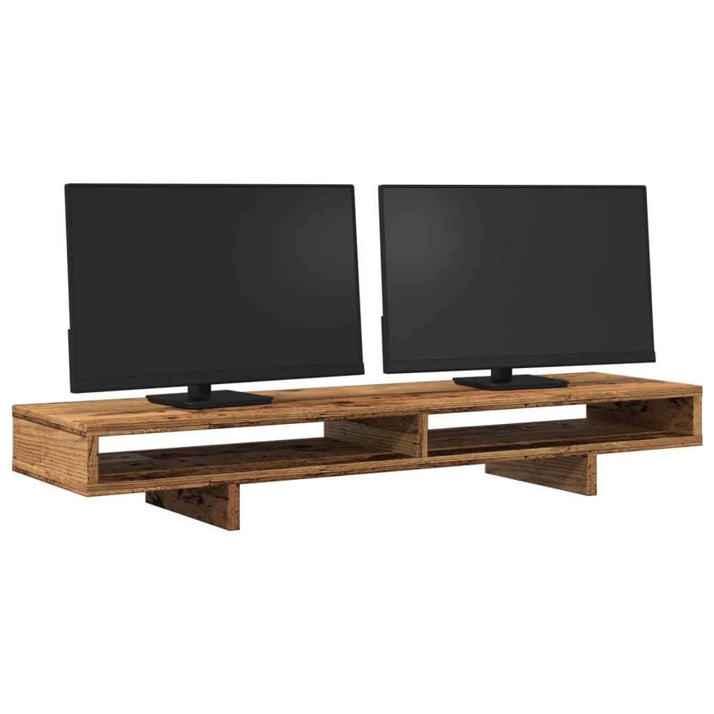 VidaXL monitor standard 100x27x15 cm processed wood old wood colored