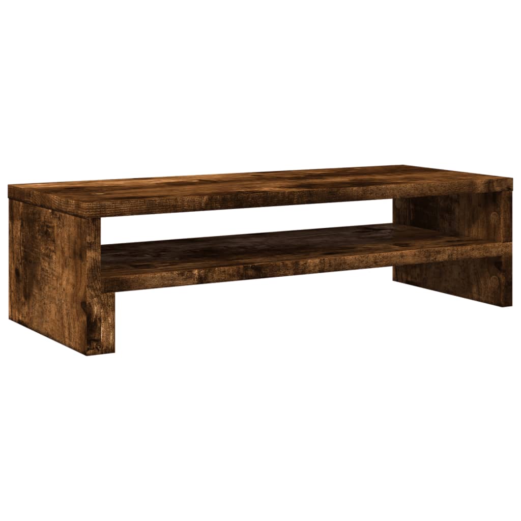 VidaXL Monitorstandaard 54x22x15 cm bewerkt hout gerookt eikenkleurig