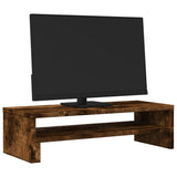 VidaXL Monitorstandaard 54x22x15 cm bewerkt hout gerookt eikenkleurig