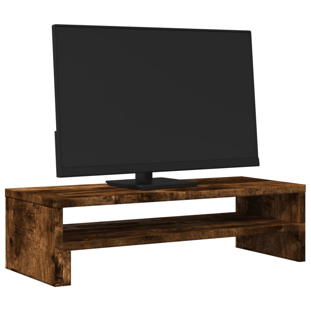 Vidaxl Monitor Standard 54x22x15 cm Zpracované dřevo uzené dubové barvy