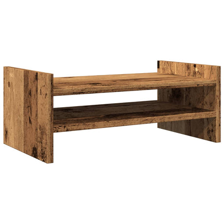 VidaXL Monitorstandaard 50x27x20 cm bewerkt hout oud houtkleurig