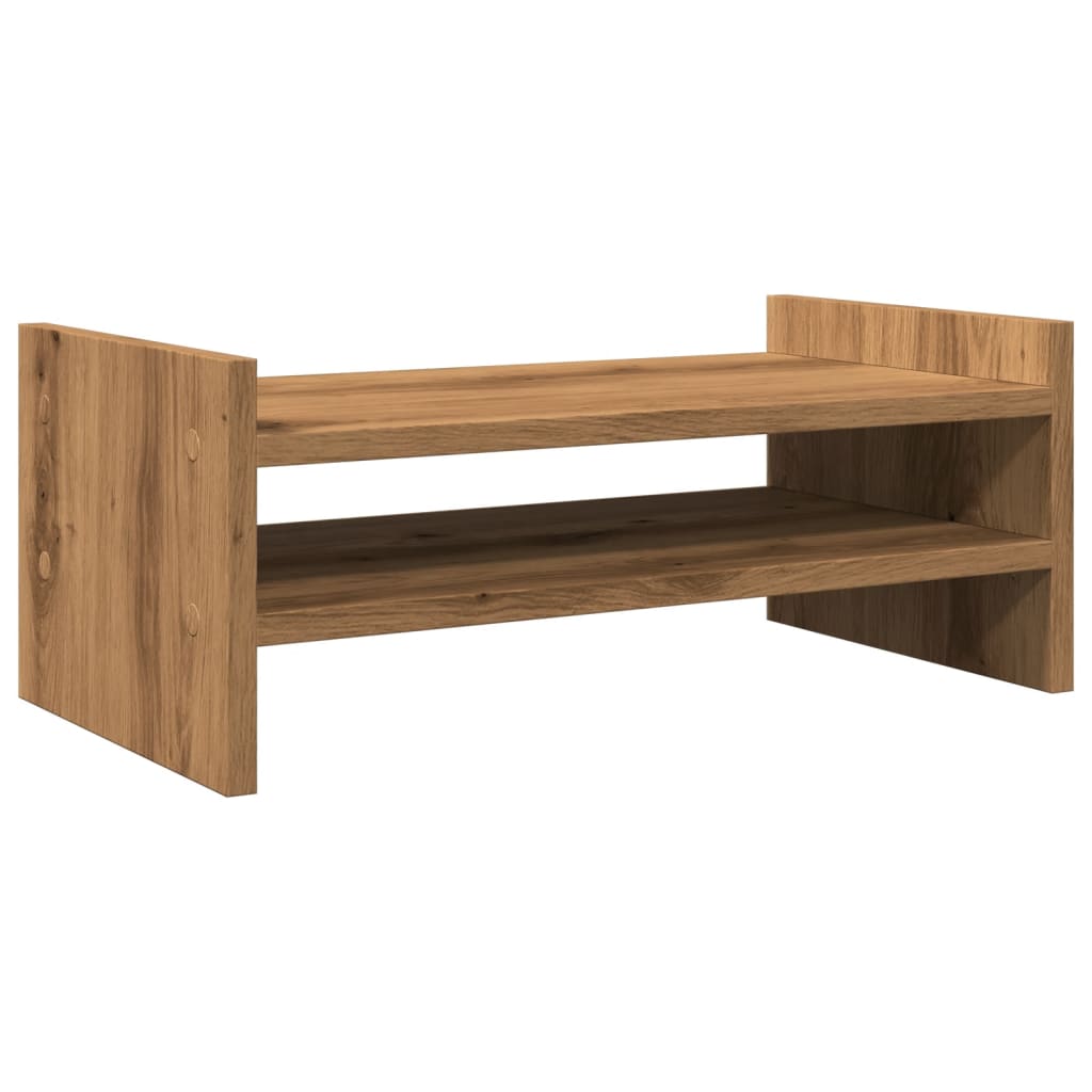 VidaXL Monitorstandaard 50x27x20 cm bewerkt hout artisanaal eikenkleur