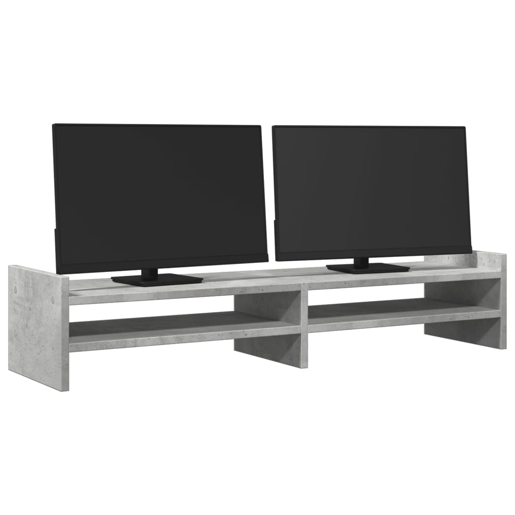 Vidaxl monitor Standard 100x27x20 cm predelani les betongrijs