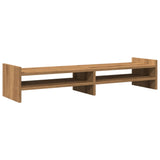 VidaXL Monitorstandaard 100x27x20 cm bewerkt hout artisanaal eiken