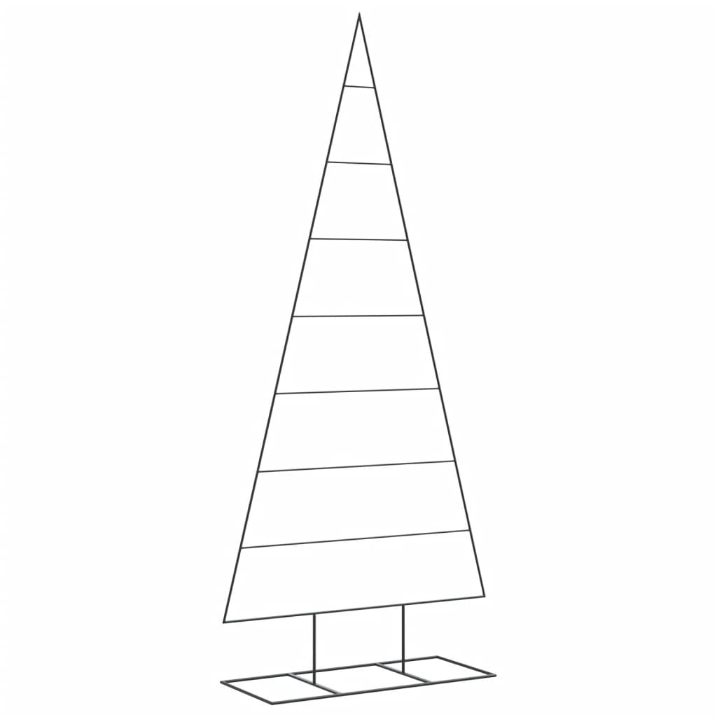 Vidaxl kerstdecoratie kerstboom 210 cm metaal zwart