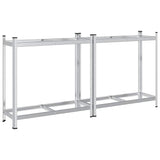 Vidaxl 2-layer tire racks 2 pcs 110x40x109 cm steel silver colored