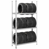 Vidaxl Tire rack 3-layer 110x40x200 cm steel silver colored