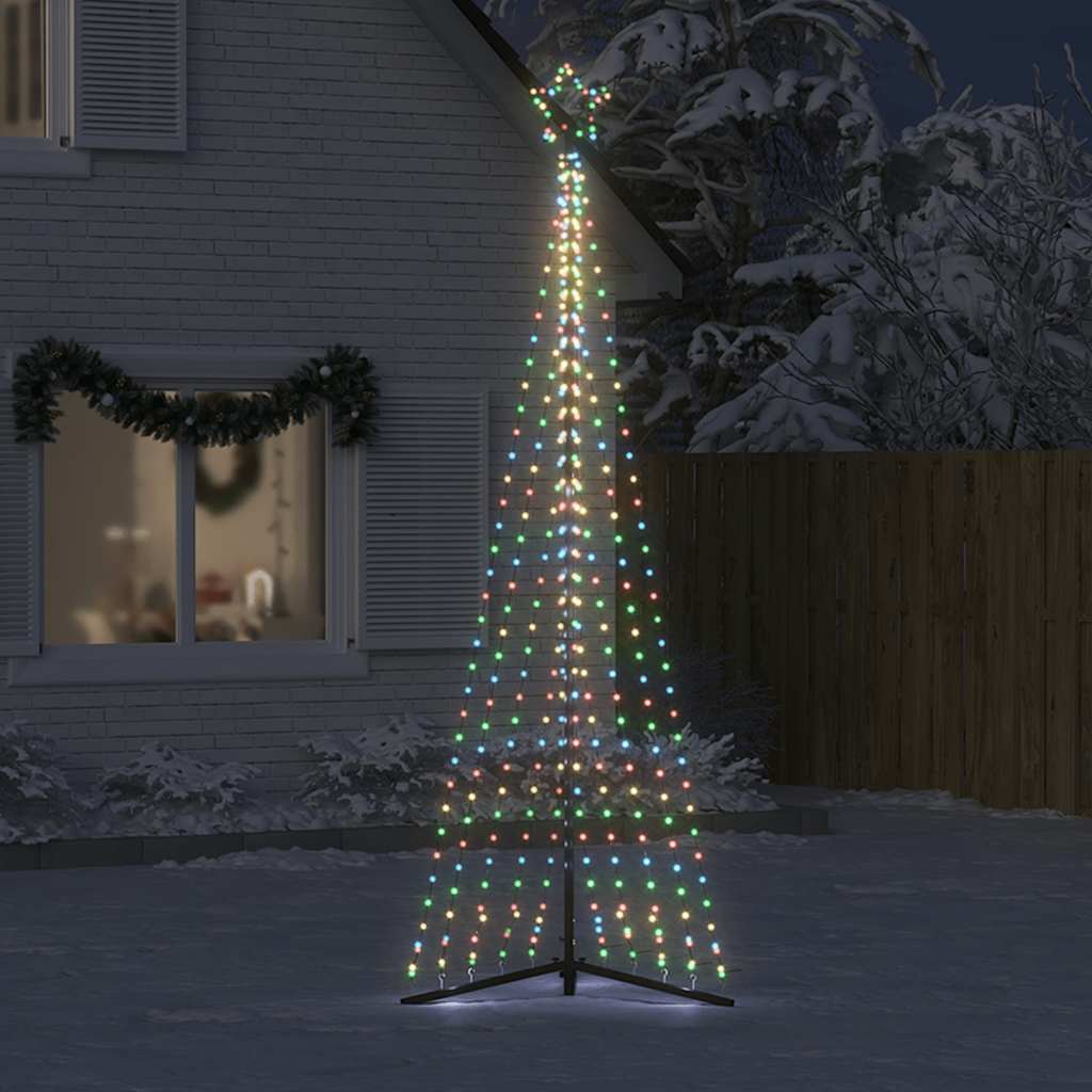 Vidaxl led-kerstboom 495 leds kleurrijk 300,5 cm