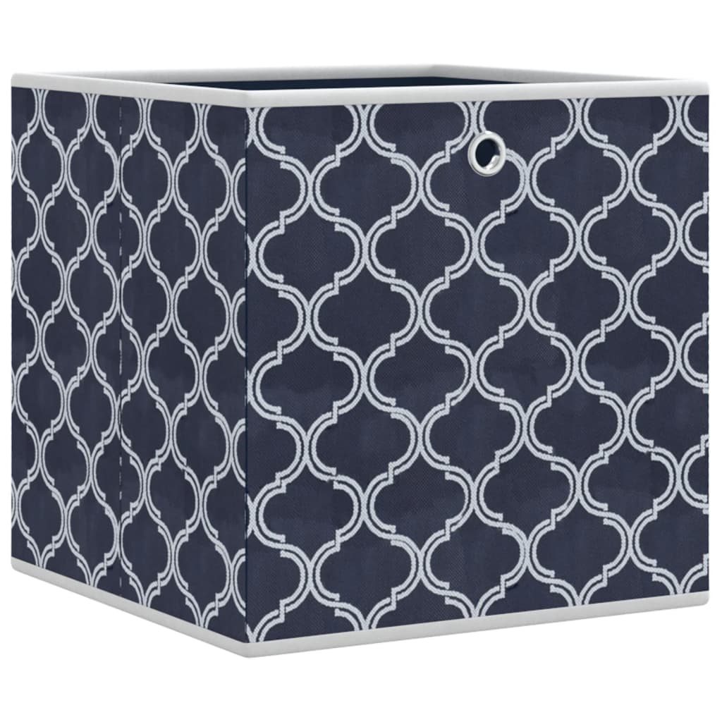 Vidaxl opbergboxen 4 st inklapbaar 32x32x32 cm ongeweven stof blauw