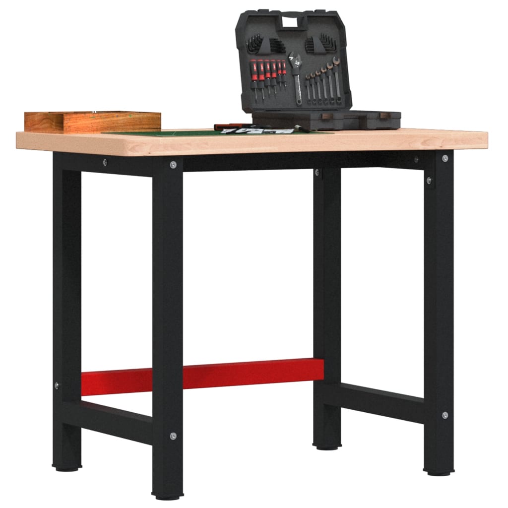 Vidaxl Workbench 100x (55-60) Bois de hêtre solide x83 cm