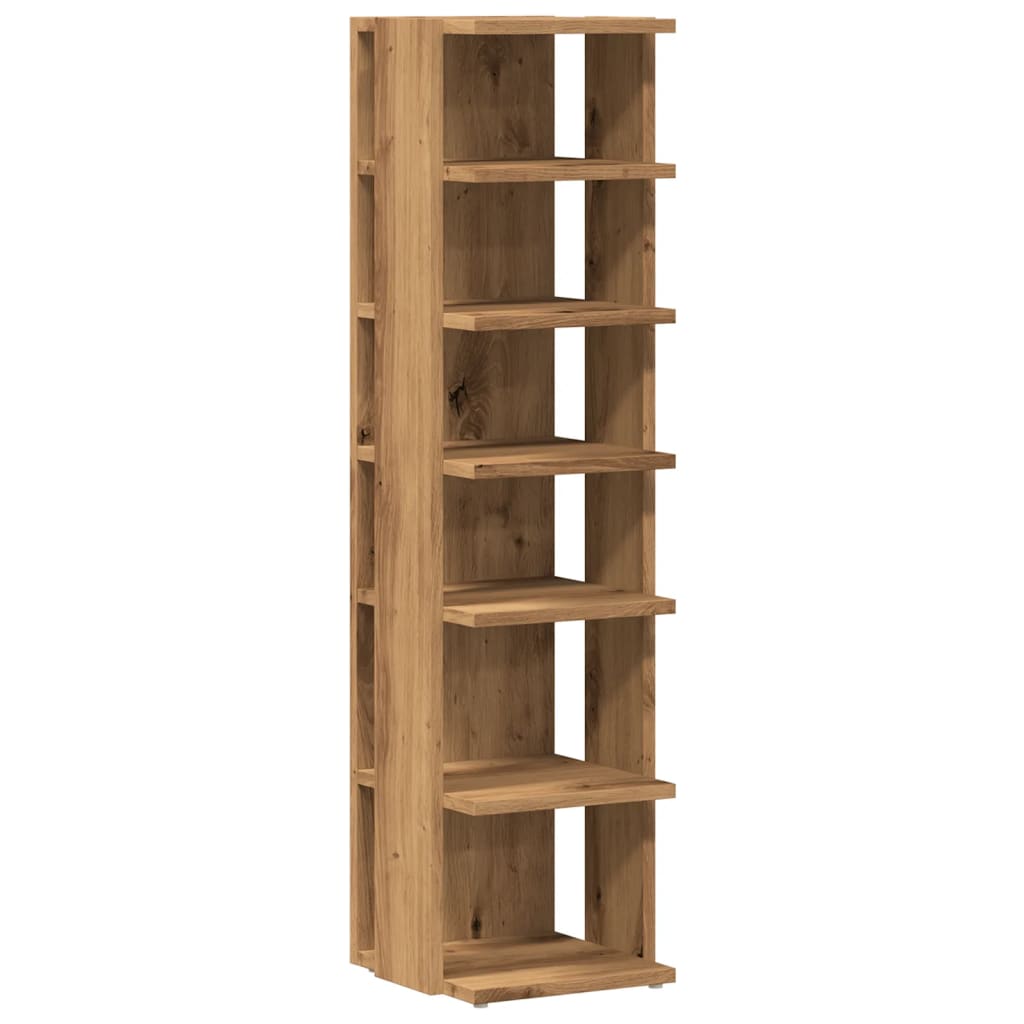 Vidaxl Shoe Cabinet 28x27x102 cm in legno trasformato in rovere artigianale