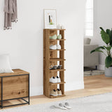 VidaXL shoe cabinet 28x27x102 cm processed wood artisanal oak -colored