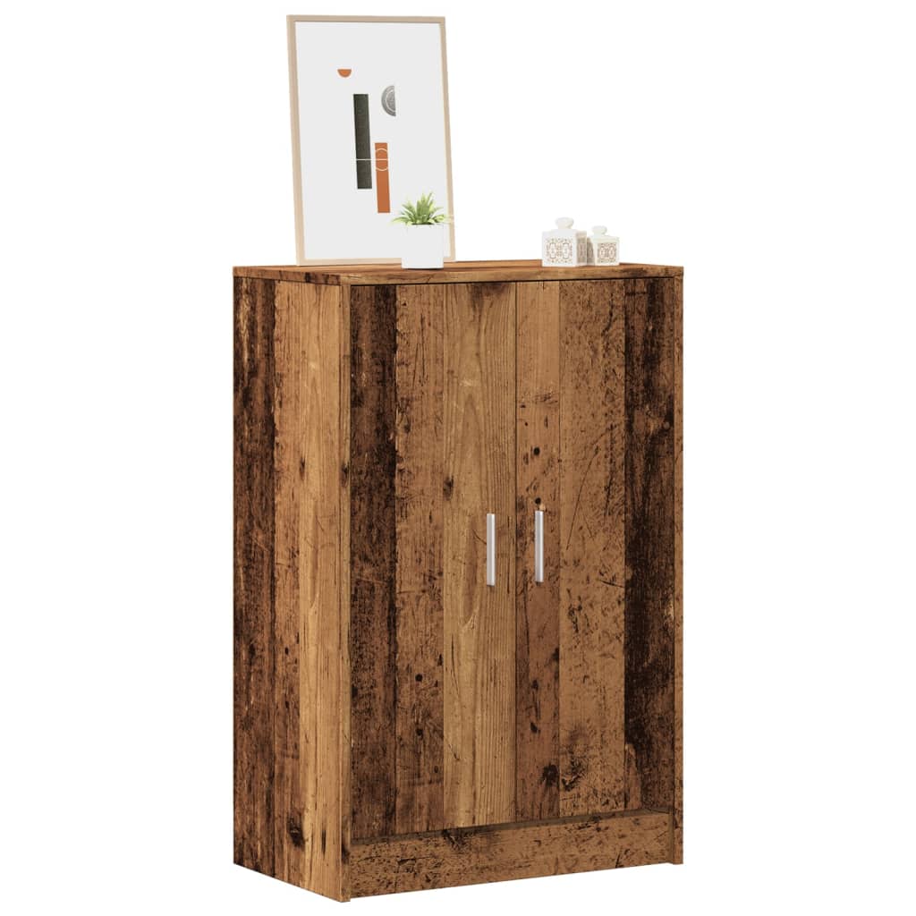 VidaXL shoe cabinet 60x35x92 cm processed wood old wood -colored