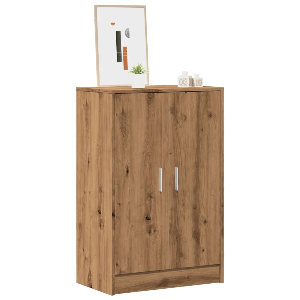 Vidaxl Shoe Cabinet 60x35x92 cm Forarbejdet træ Artisanal eg Farve