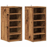 Vidaxl Schong Cabinets 2 PCS 32x3XX70 cm veraarbecht Holz alen Holz-Bëscher