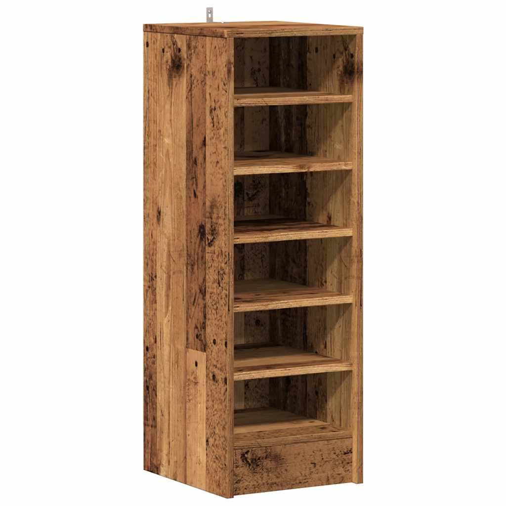 Armoire à chaussures Vidaxl 32x35x92 cm en bois de bois ancien en bois coloré