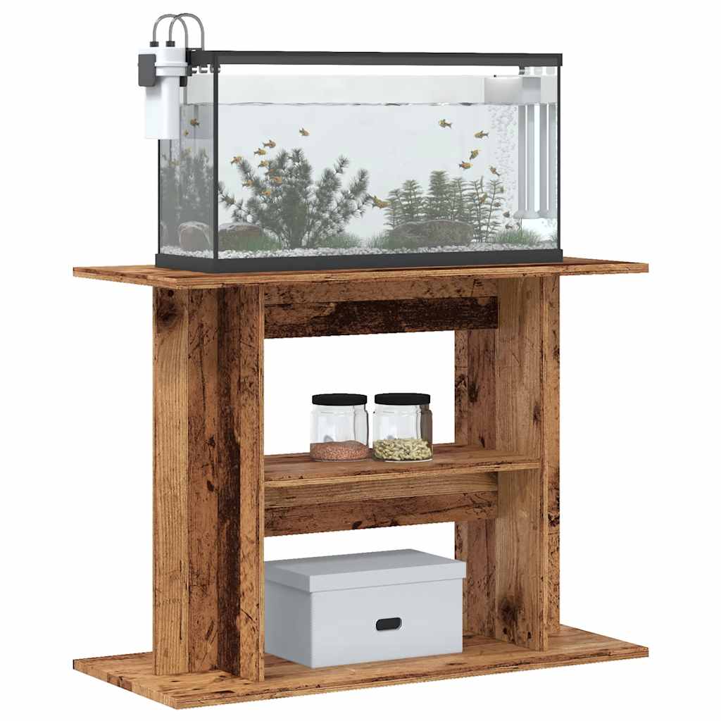 VIDAXL Aquarium Standard 80x35x60 cm Behandlet tre gammelt trefarget