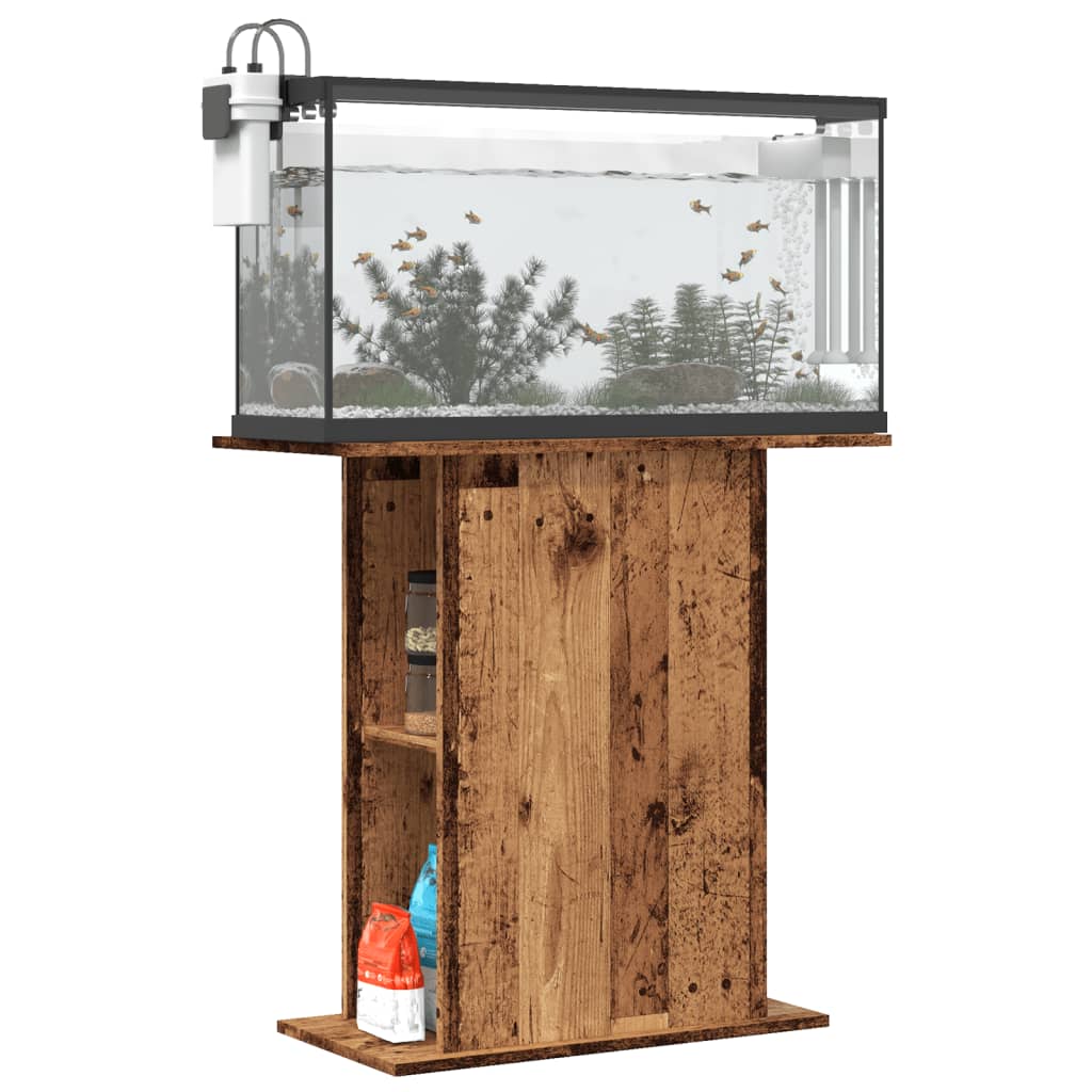 Vidaxl Aquarium Standard 36x75x72,5 cm Forarbejdet træ gammel træ farvet