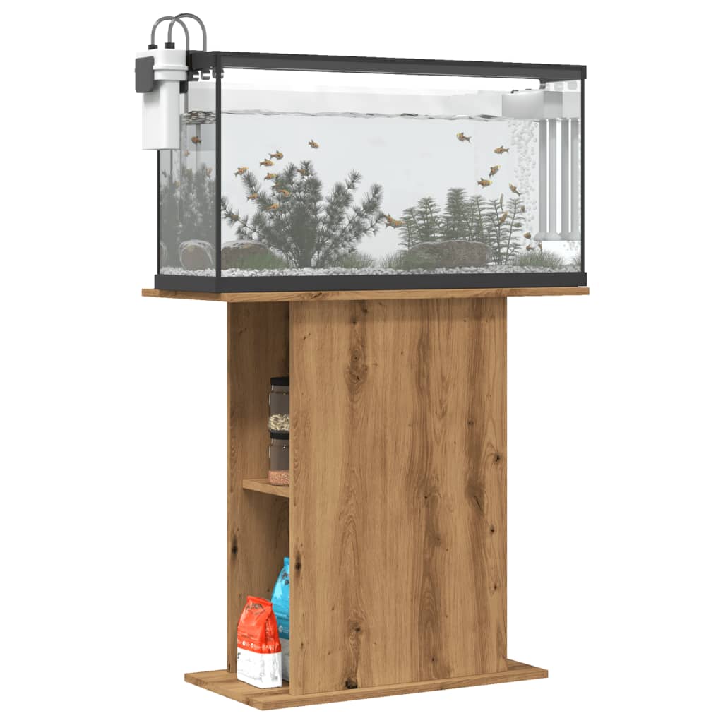 Vidaxl Aquarium Standard 36x75x72,5 cm Oak artisanal en bois transformé