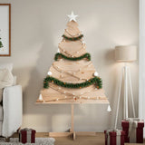 Vidaxl kerstdecoratie kerstboom 150 cm massief hout