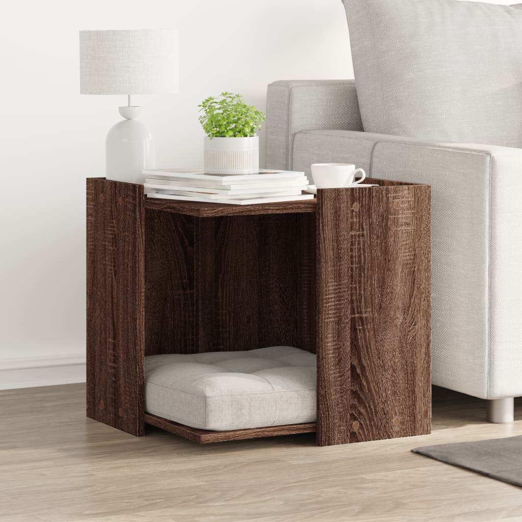 Vidaxl Cattenbakkast 53x53x51 cm Cut wood brown oak -colored