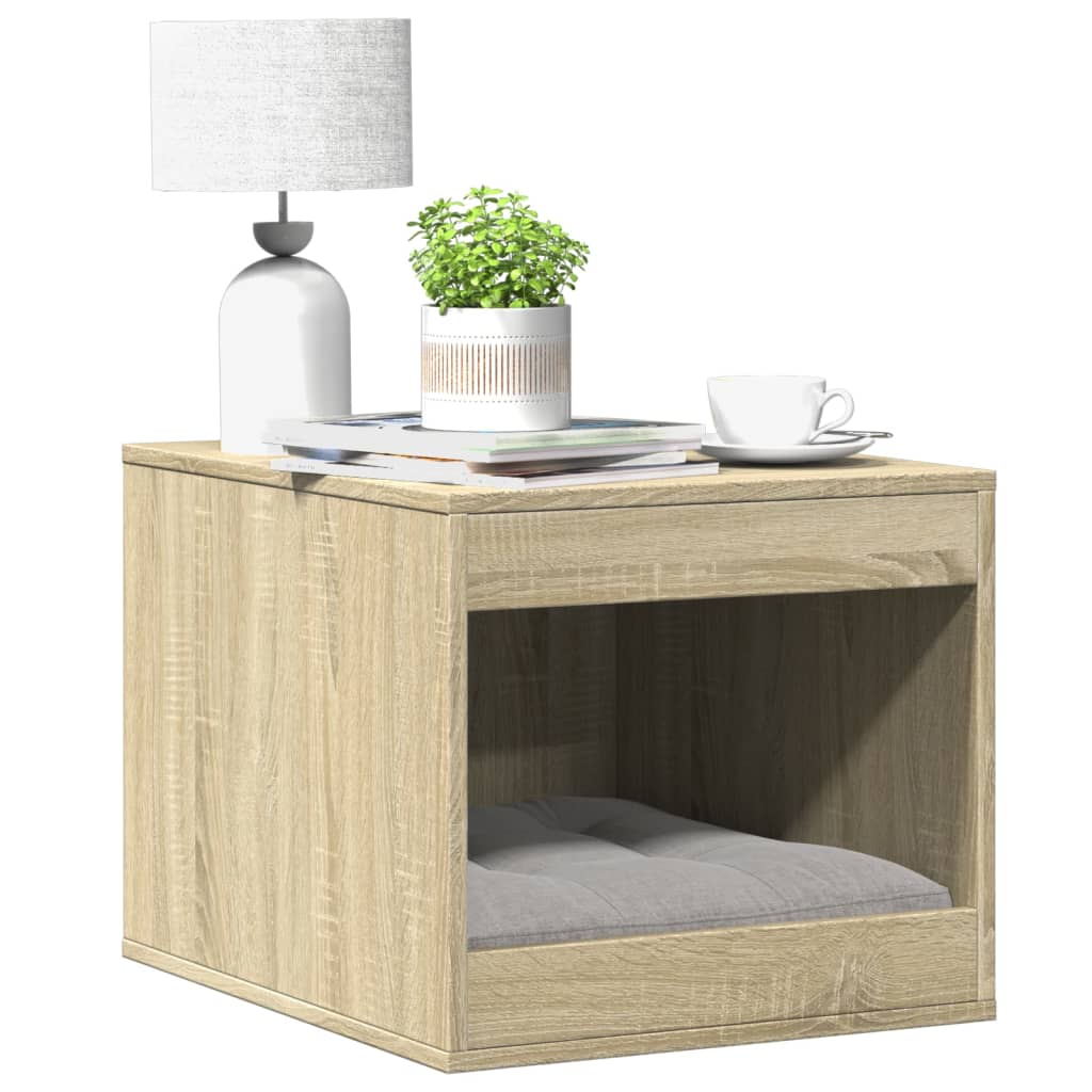 Vidaxl kattenbakkast 47x59x42 cm bewerkt hout sonoma eikenkleurig