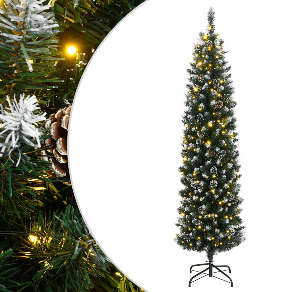 VidaXL Kunstkerstboom smal met 300 LED's 240 cm