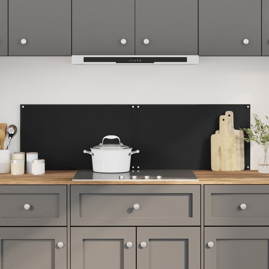 Vidaxl Splash -Screens Cucina 2 ST 70x50 cm Black indurito