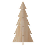 Vidaxl kerstdecoratie kerstboom 59,5 cm massief grenenhout