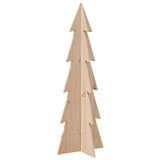 Vidaxl kerstdecoratie kerstboom 112 cm massief grenenhout