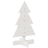 Vidaxl kerstdecoratie kerstboom 60 cm massief grenenhout wit