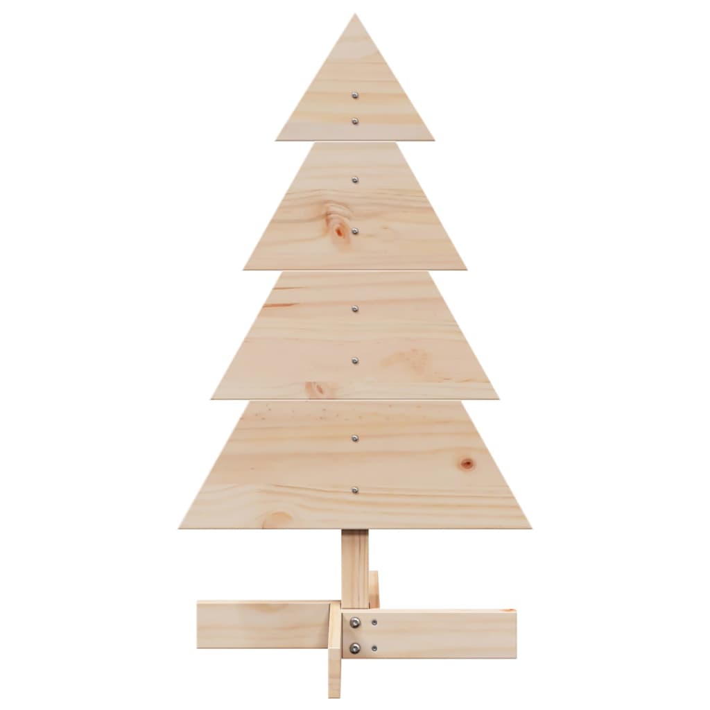 Vidaxl kerstdecoratie kerstboom 80 cm massief grenenhout