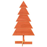 Vidaxl kerstdecoratie kerstboom 100 cm massief grenenhout wasbruin