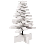 Vidaxl kerstdecoratie kerstboom 60 cm massief grenenhout wit