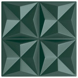 Vidaxl 12 pannelli murali origami 3 m² 50x50 cm XPS verde