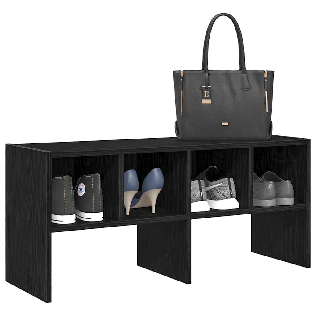 Vidaxl Shoe Rack Cillable 89.5x30x40 cm de roble negro coloreado