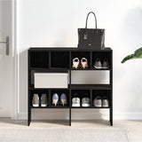 Spacchi di scarpe Vidaxl 2 Stackable 89.5x30x40 cm Oak nero colorato