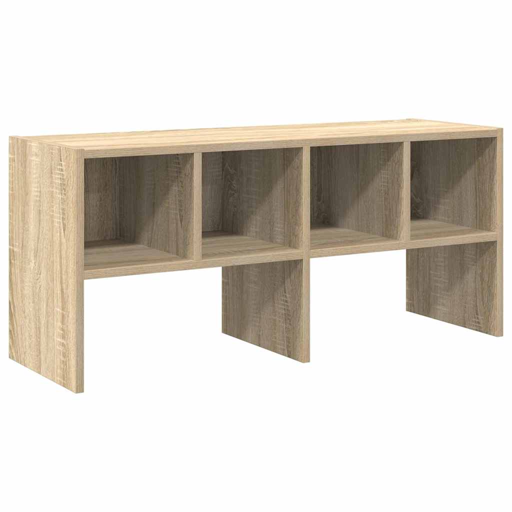 Vidaxl schoenenrek stapelbaar 89,5x30x40 cm sonoma eikenkleurig