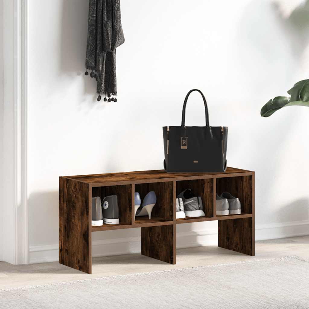 Vidaxl shoe rack stackable 89.5x30x40 cm smoked oak colored