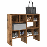 Vidaxl Shoe Racks 2 st Stackable 89.5x30x40 cm Old Wood -färgad