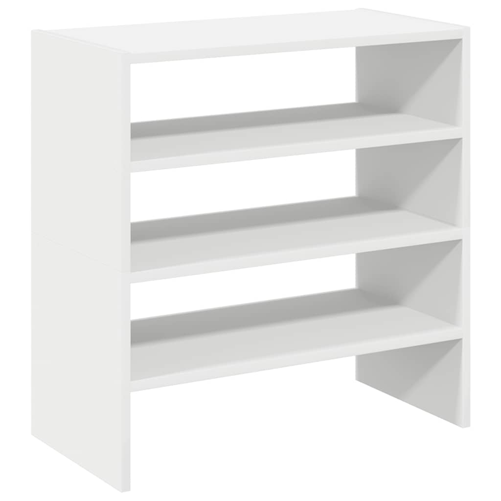 Racks de chaussures Vidaxl 2 ST Empilable 60x30x30,5 cm blanc