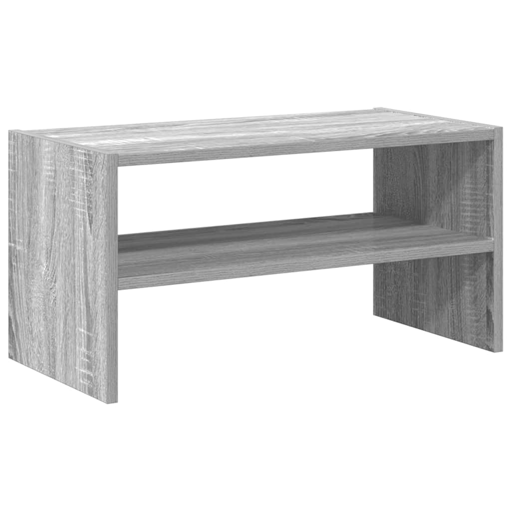 Vidaxl schoenenrek stapelbaar 60x30x30,5 cm grijs sonoma eikenkleurig